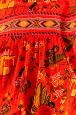 Red Secret Garden Organic Cotton Blouse 9 Red Secret Garden Organic Cotton Blouse -Farm Rio Shop 299824 05 scaled