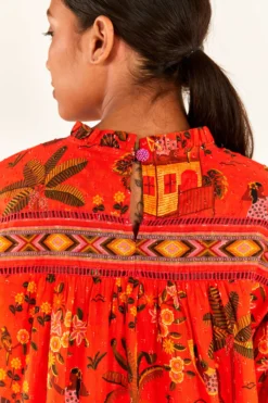 Red Secret Garden Organic Cotton Blouse 11 Red Secret Garden Organic Cotton Blouse -Farm Rio Shop 299824 06 scaled