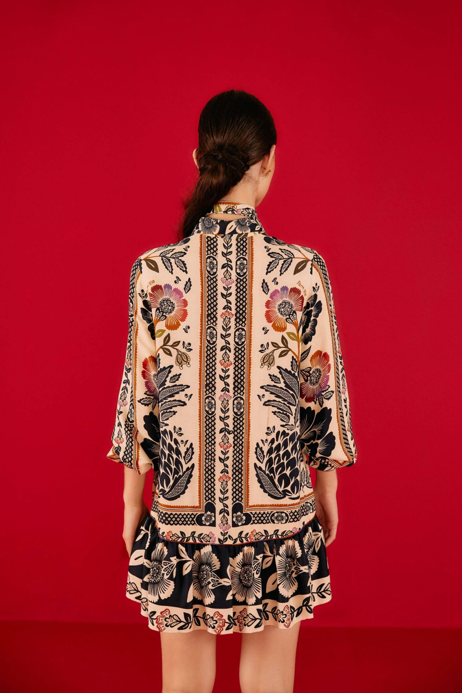 Farm Rio Romantic Garden Lenzing™ Ecovero™ Viscose Mini Dress 2 Farm Rio Romantic Garden Lenzing™ Ecovero™ Viscose Mini Dress - Image 2