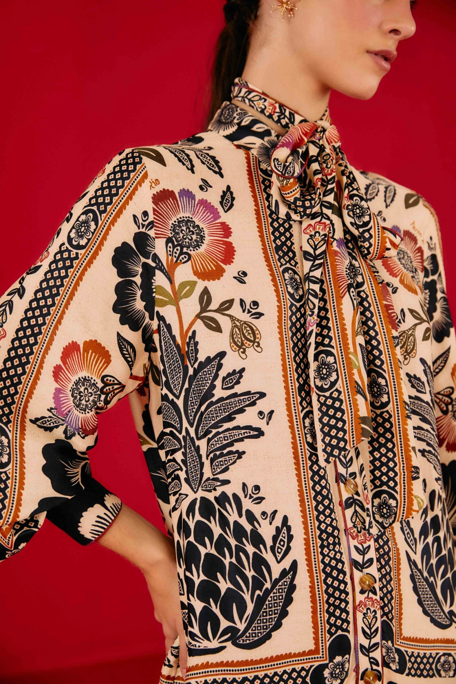 Farm Rio Romantic Garden Lenzing™ Ecovero™ Viscose Mini Dress 4 Farm Rio Romantic Garden Lenzing™ Ecovero™ Viscose Mini Dress - Image 4