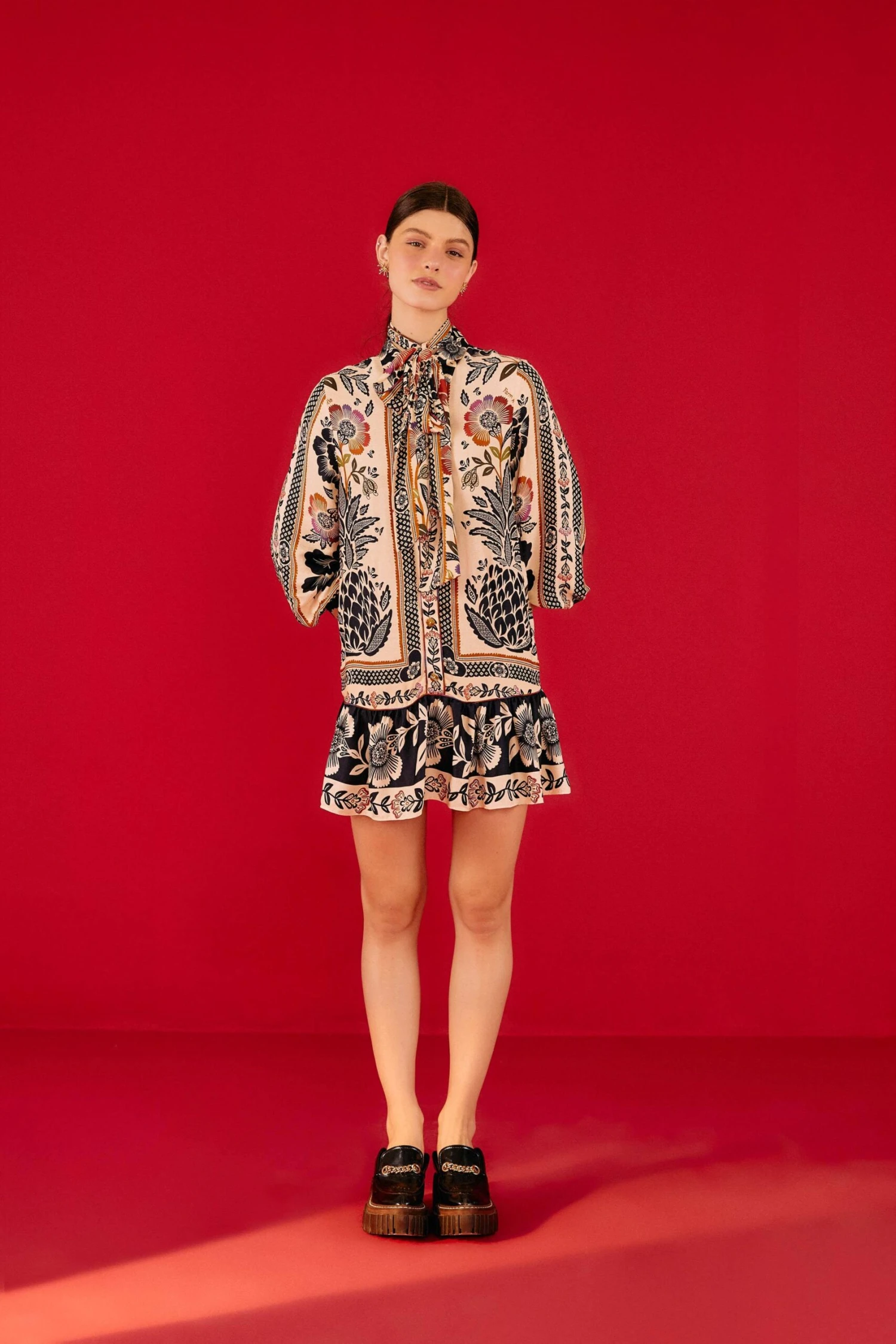 Farm Rio Romantic Garden Lenzing™ Ecovero™ Viscose Mini Dress 3 Farm Rio Romantic Garden Lenzing™ Ecovero™ Viscose Mini Dress - Image 3