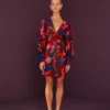 Farm Rio Red Wild Life Mini Dress