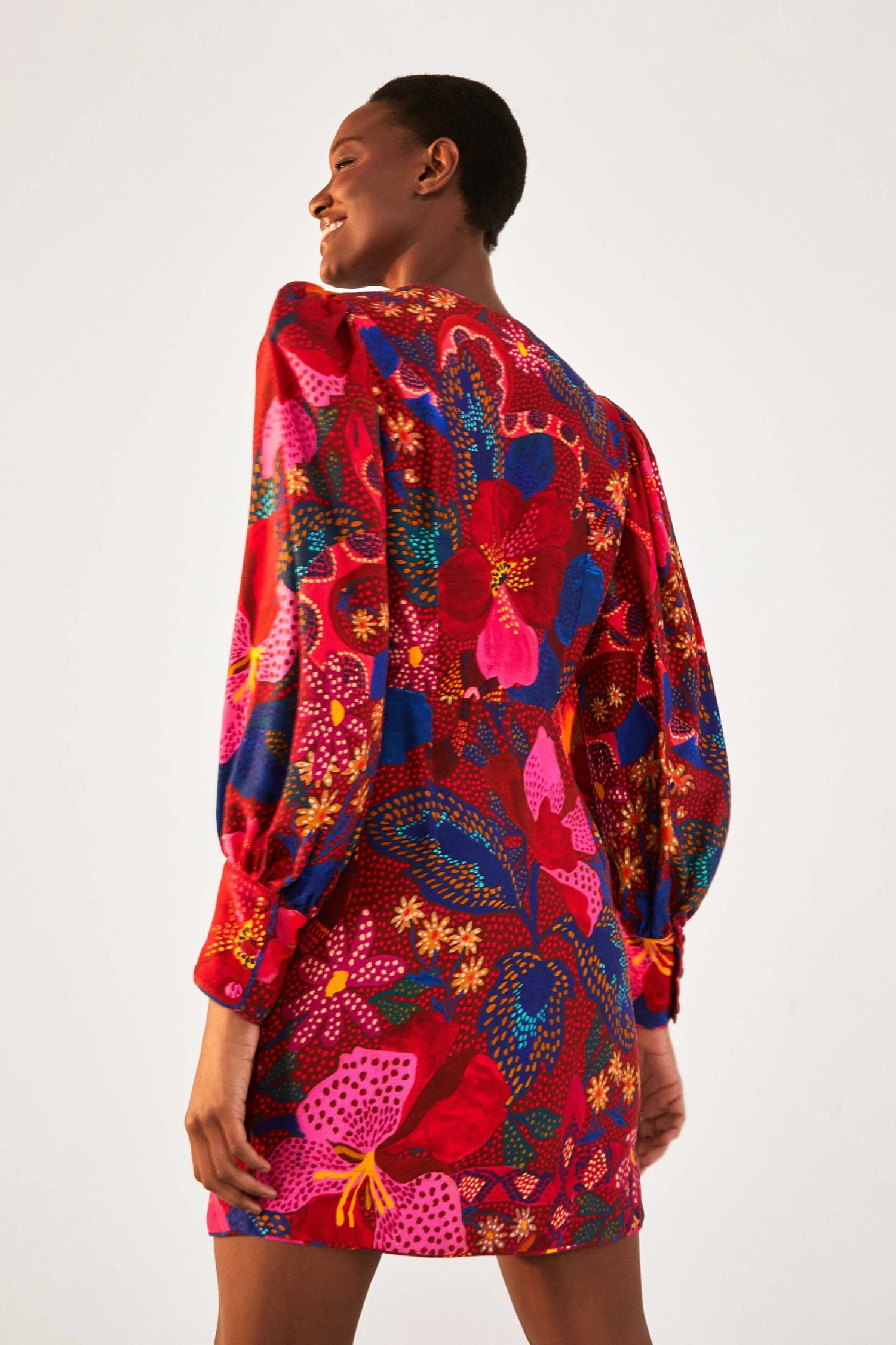 Farm Rio Red Wild Life Mini Dress 5 Farm Rio Red Wild Life Mini Dress - Image 5