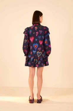 Farm Rio Navy Ikat Dyed Hearts Mini Dress 7 Farm Rio Navy Ikat Dyed Hearts Mini Dress -Farm Rio Shop 301817 04 scaled