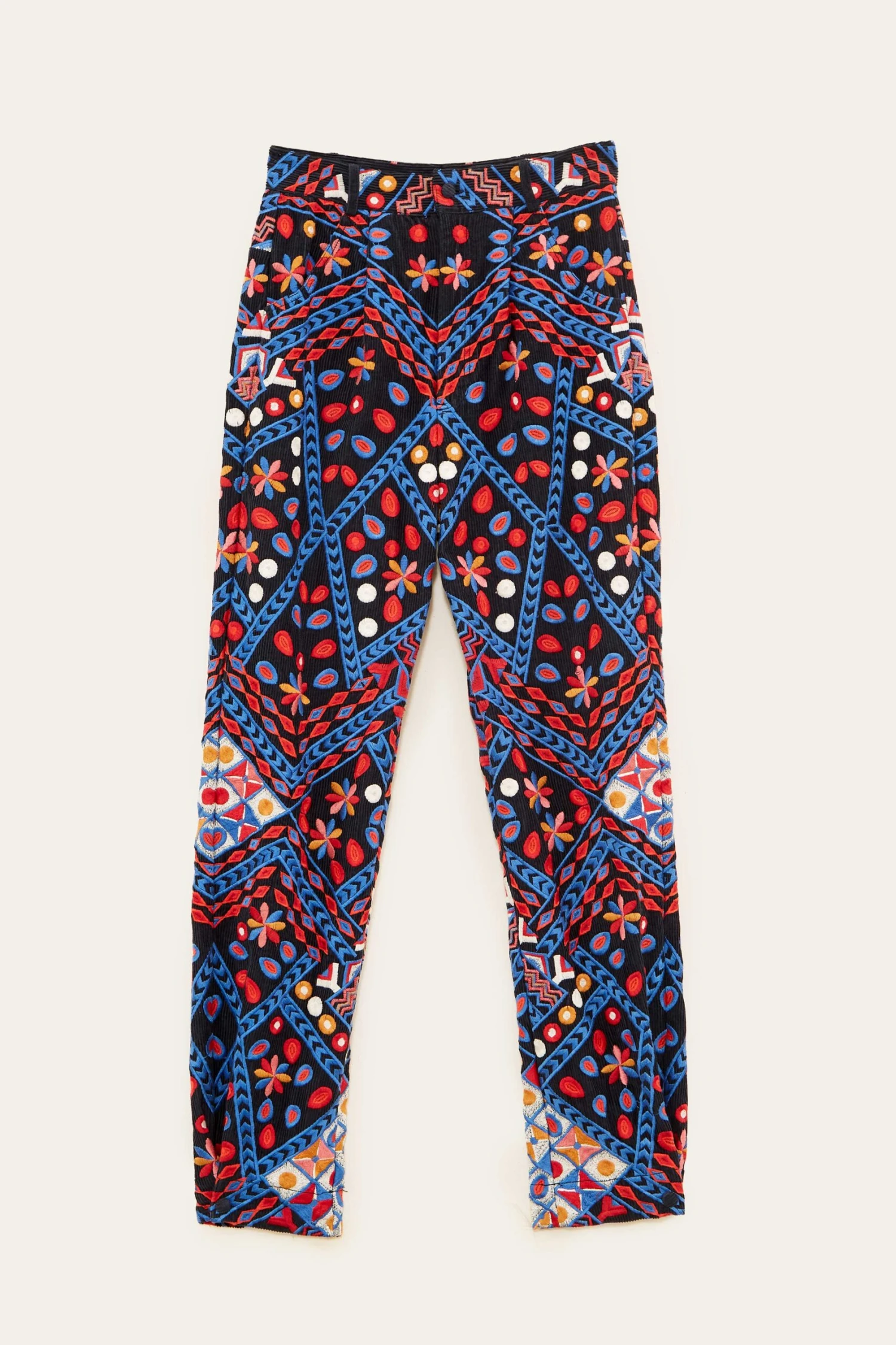 Farm Rio Embroidered Corduroy Pants 5 Farm Rio Embroidered Corduroy Pants - Image 5