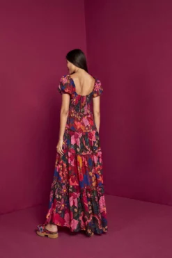 Farm Rio Mixed Wild Life Lenzing™ Ecovero™ Viscose Maxi Dress -Farm Rio Shop 301881 04 scaled