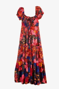 Farm Rio Mixed Wild Life Lenzing™ Ecovero™ Viscose Maxi Dress -Farm Rio Shop 301881 06 scaled