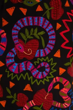 Farm Rio Black Jungle Fruits Midi Dress -Farm Rio Shop 301928 05 scaled