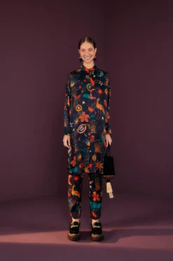 Farm Rio Black Cerrado Sky Lenzing™ Ecovero™ Viscose Shirtdress -Farm Rio Shop 301933 04 1 scaled