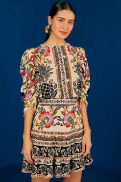 Farm Rio Romantic Garden Mini Skirt