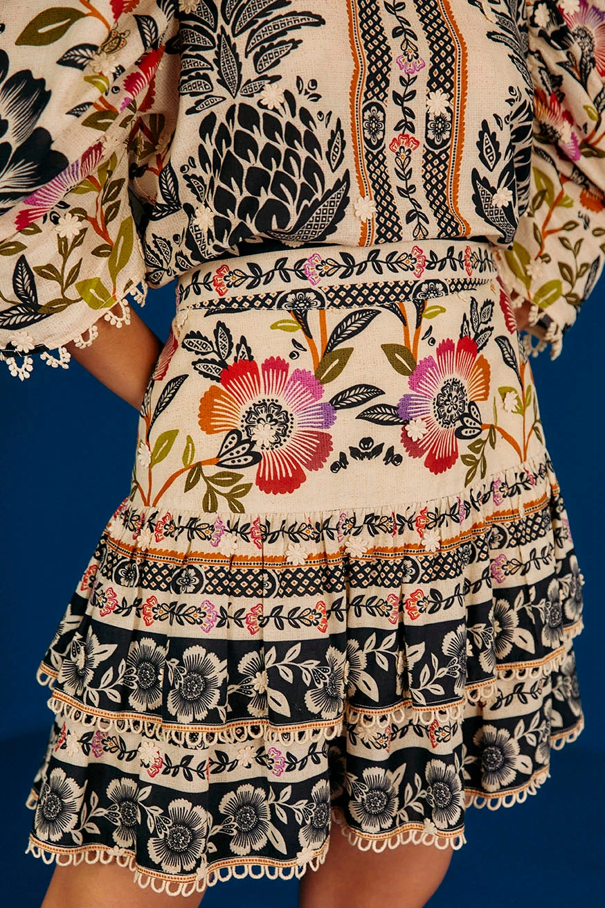 Farm Rio Romantic Garden Mini Skirt 3 Farm Rio Romantic Garden Mini Skirt - Image 3