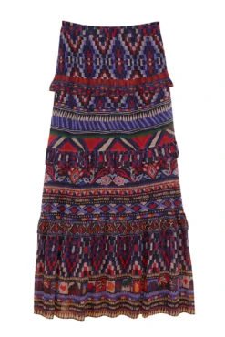 Farm Rio Blue Ainika Tapestry Maxi Skirt -Farm Rio Shop 301951 05