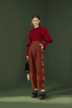 Farm Rio Burgundy 3D Hearts Blouse