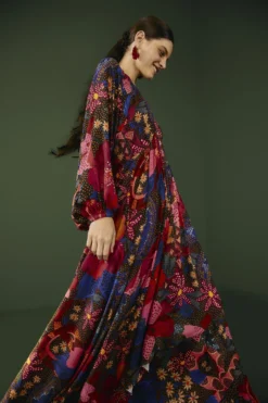 Farm Rio Black Wild Life Lenzing™ Ecovero™ Viscose Maxi Dress -Farm Rio Shop 302684 04 scaled