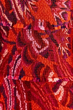 Farm Rio Orange Chevron Forest Maxi Dress 10 Farm Rio Orange Chevron Forest Maxi Dress -Farm Rio Shop 303765 05