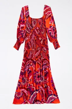 Farm Rio Orange Chevron Forest Maxi Dress 11 Farm Rio Orange Chevron Forest Maxi Dress -Farm Rio Shop 303765 06