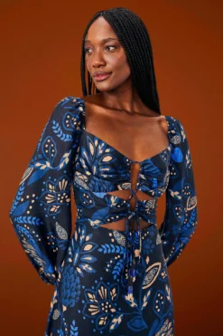 Farm Rio Black Macaw Forest Midi Dress -Farm Rio Shop 303774 03