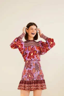 Farm Rio Sweet Floral Mini Dress -Farm Rio Shop 303775 03