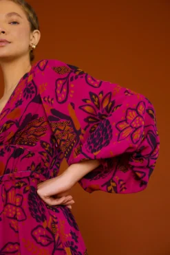 Farm Rio Pink Macaw Forest Maxi Dress -Farm Rio Shop 303789 02