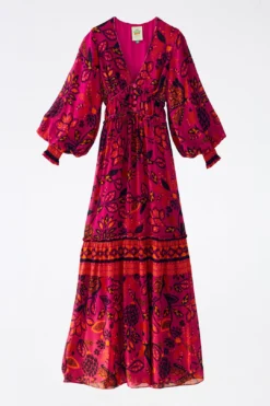 Farm Rio Pink Macaw Forest Maxi Dress -Farm Rio Shop 303789 06