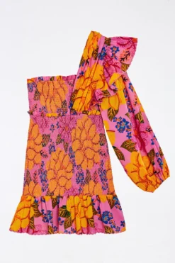 Farm Rio Flowers Garden One Shoulder Mini Dress 11 Farm Rio Flowers Garden One Shoulder Mini Dress -Farm Rio Shop 303791 06