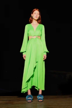 Farm Rio Lime Green Cut Out Maxi Dress -Farm Rio Shop 303794 04