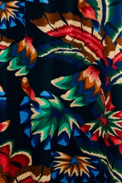 Farm Rio Black Chevron Forest Lenzing™ Ecovero™ Viscose Dress -Farm Rio Shop 303809 05