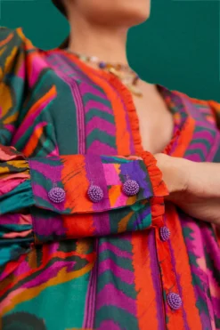 Farm Rio Graphic Foliage Lenzing™ Ecovero™ Viscose Mini Dress 7 Farm Rio Graphic Foliage Lenzing™ Ecovero™ Viscose Mini Dress -Farm Rio Shop 303810 04