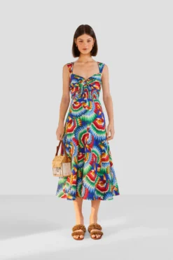Farm Rio Chevron Toucans Midi Dress -Farm Rio Shop 303814 02
