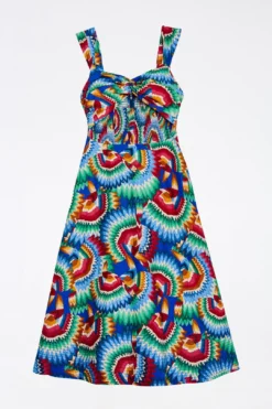 Farm Rio Chevron Toucans Midi Dress -Farm Rio Shop 303814 06