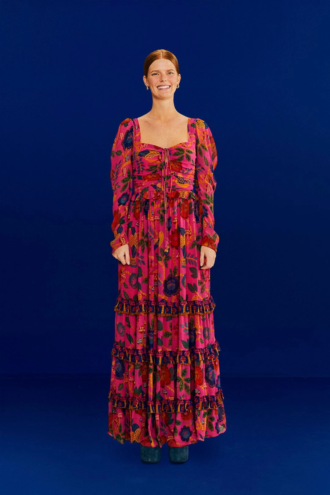 Farm Rio Pink Sweet Forest Maxi Dress 4 Farm Rio Pink Sweet Forest Maxi Dress - Image 4