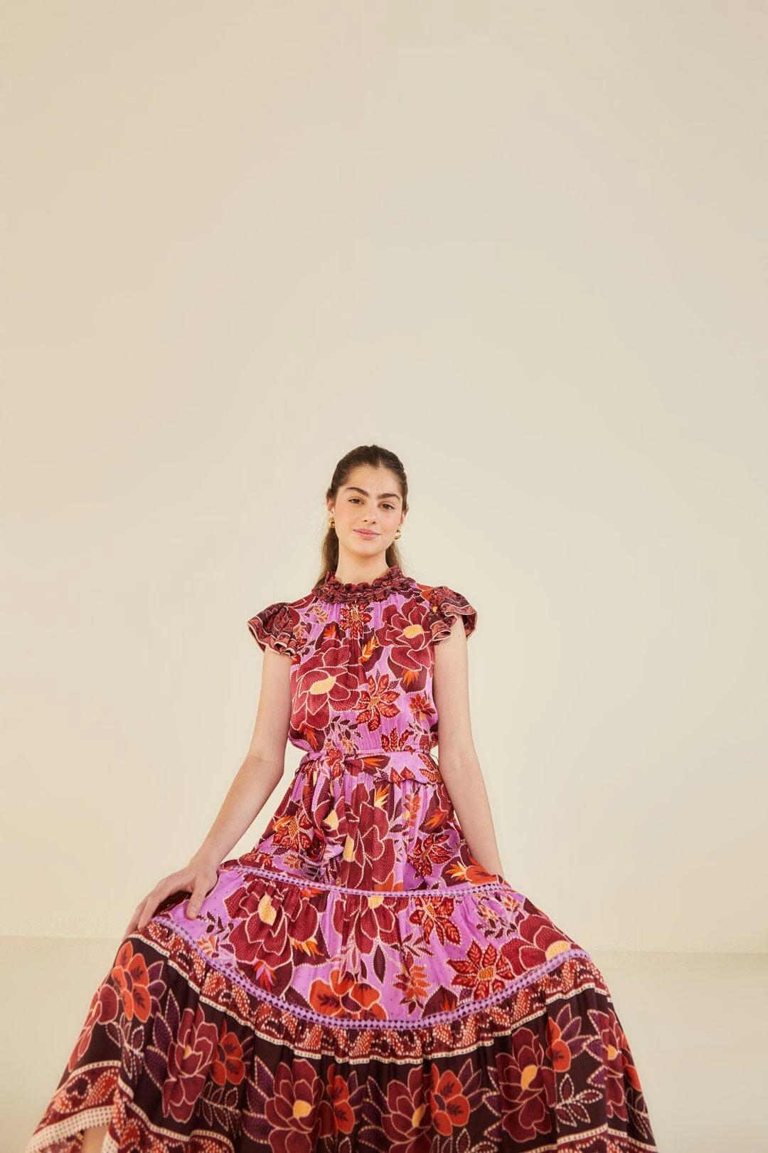 Farm Rio Sweet Floral Midi Dress 2 Farm Rio Sweet Floral Midi Dress - Image 2