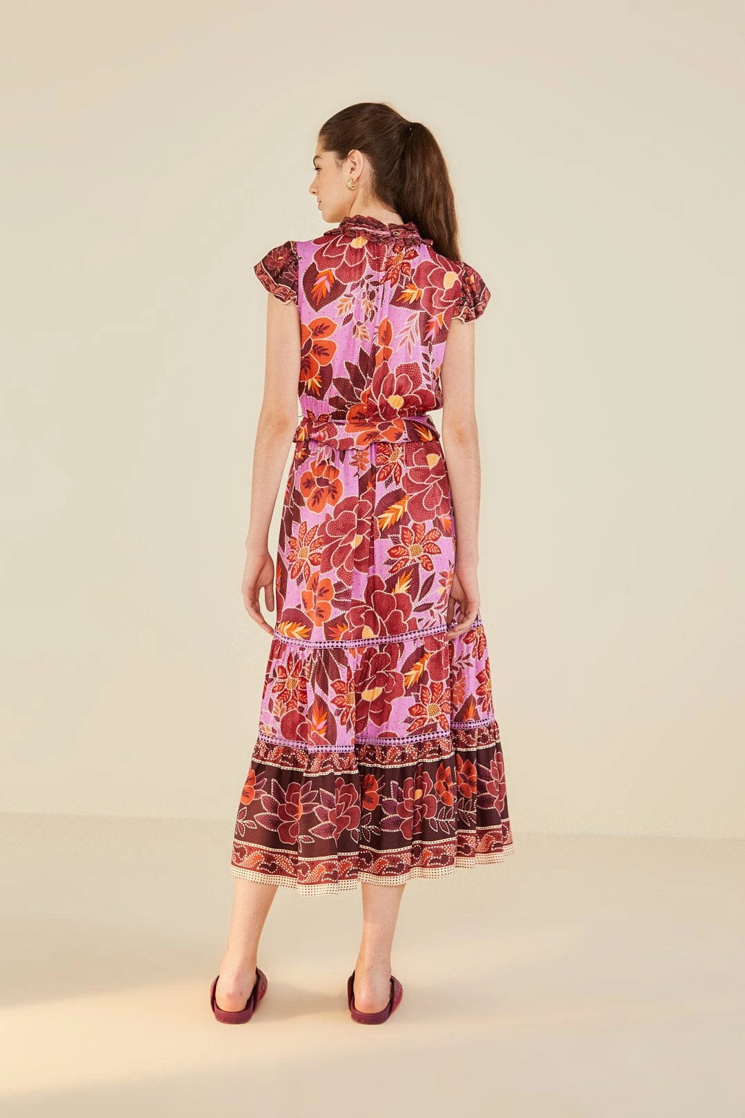 Farm Rio Sweet Floral Midi Dress 3 Farm Rio Sweet Floral Midi Dress - Image 3
