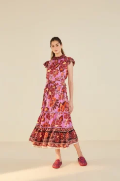 Farm Rio Sweet Floral Midi Dress