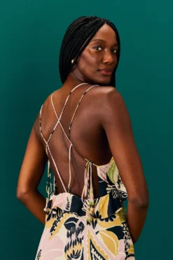 Farm Rio Sand Vintage Forest Lenzing™ Ecovero™ Viscose Midi Dress -Farm Rio Shop 303824 03