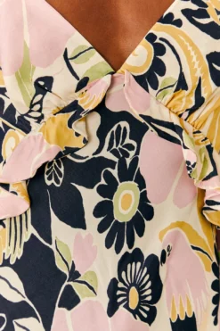 Farm Rio Sand Vintage Forest Lenzing™ Ecovero™ Viscose Midi Dress -Farm Rio Shop 303824 05