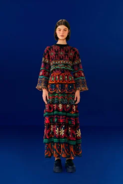 Farm Rio Black Night Sky Maxi Skirt -Farm Rio Shop 303828 02