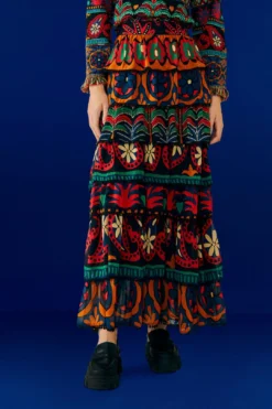 Farm Rio Black Night Sky Maxi Skirt -Farm Rio Shop 303828 03