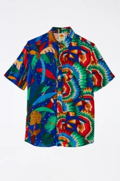Farm Rio Mixed Blue Prints Unisex Shirt -Farm Rio Shop 303855 06