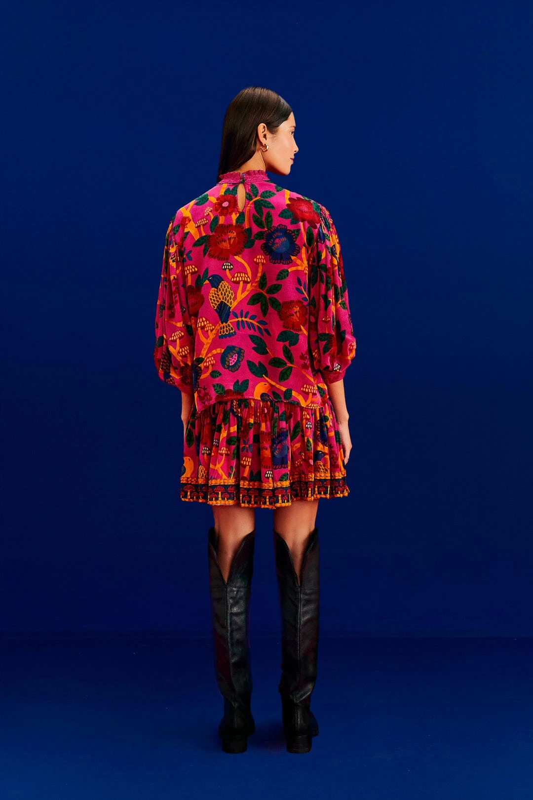 Farm Rio Pink Sweet Forest Blouse 3 Farm Rio Pink Sweet Forest Blouse - Image 3