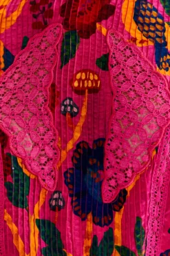 Farm Rio Pink Sweet Forest Blouse 8 Farm Rio Pink Sweet Forest Blouse -Farm Rio Shop 303876 04