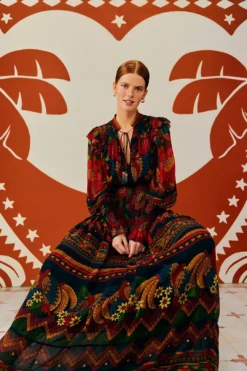Farm Rio Macaw Ballet Ainika Maxi Dress