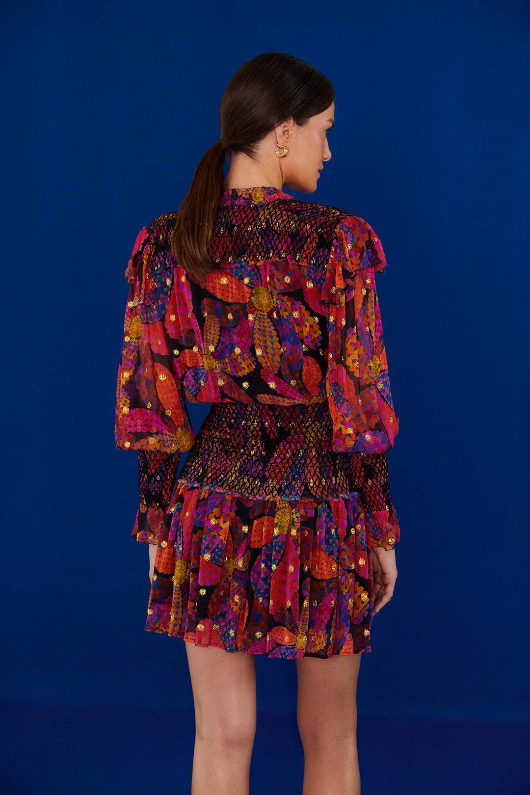 Farm Rio Black Heart Daisy Mini Dress 2 Farm Rio Black Heart Daisy Mini Dress - Image 2