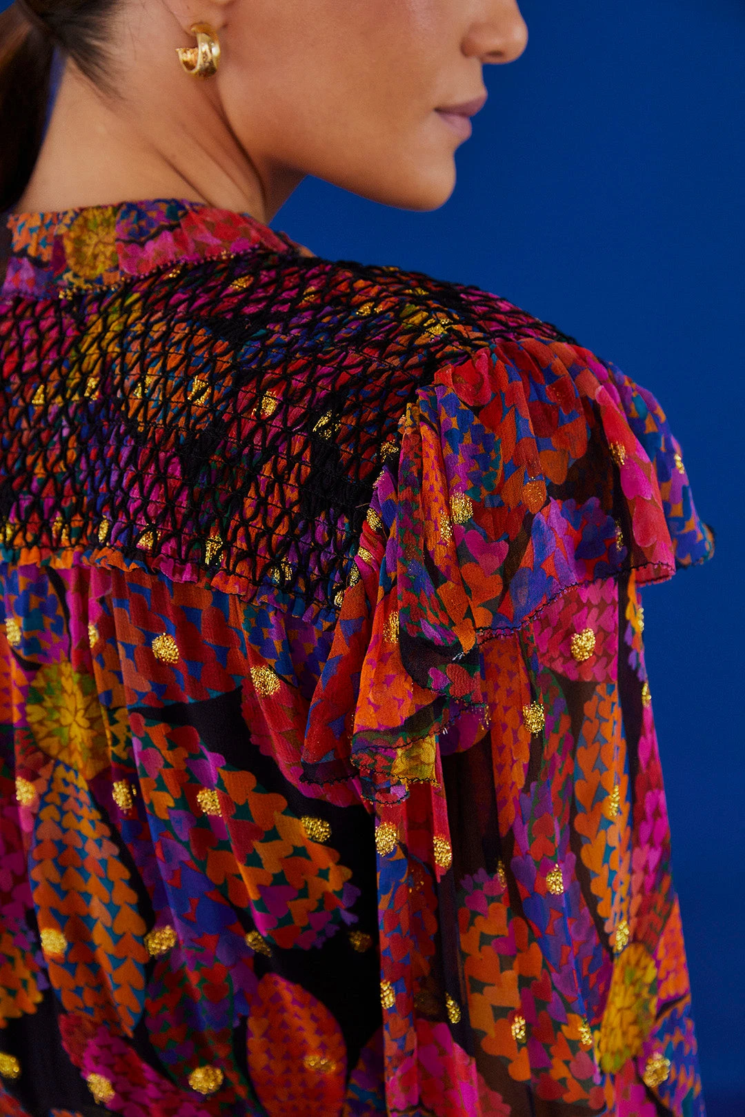 Farm Rio Black Heart Daisy Mini Dress 5 Farm Rio Black Heart Daisy Mini Dress - Image 5