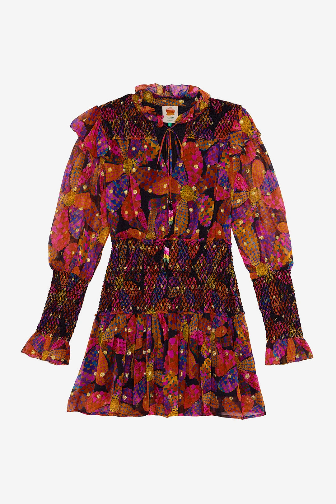 Farm Rio Black Heart Daisy Mini Dress 7 Farm Rio Black Heart Daisy Mini Dress - Image 7