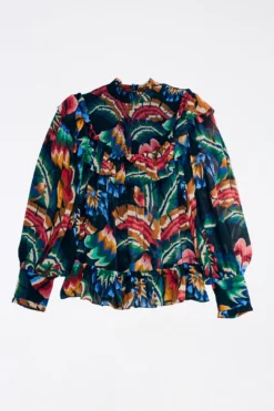 Farm Rio Black Chevron Forest Blouse -Farm Rio Shop 303898 06