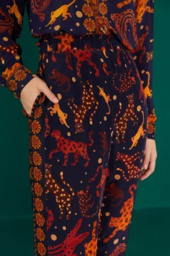 Farm Rio Navy Animal Sky Pants -Farm Rio Shop 303899 02