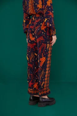 Farm Rio Navy Animal Sky Pants -Farm Rio Shop 303899 04