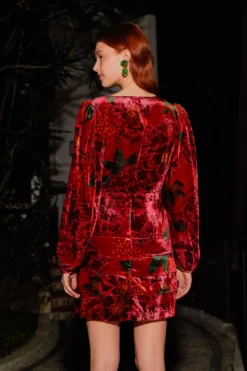 Farm Rio Red Shiny Flowers Mini Dress -Farm Rio Shop 303911 04 536a690c 08b9 4b0e 9323 2ca3f1891564