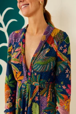 Farm Rio Navy Cool Macaw Maxi Dress -Farm Rio Shop 303923 03